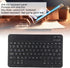 French European AZERTY Bluetooth Keyboard, 10inch Slim Portable Tablet Keyboard with Brushed Metal Texture for Phone