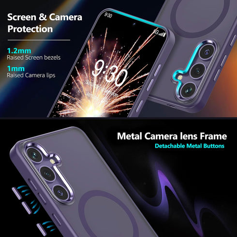 Samsung Galaxy S24 Plus Case by MATEPROX - Stylish Slim Anti-Yellow Translucent Matte with Screen Protector, 6.7'' 2024
