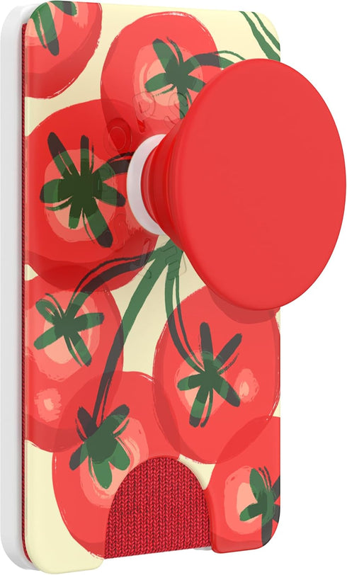 PopSockets Phone Wallet, Expanding Grip, Wireless Charging Compatible, Wallet for MagSafe - Campari