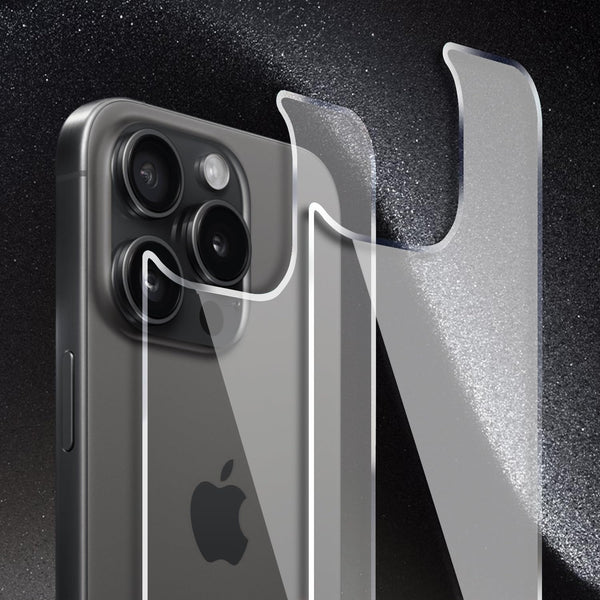 iPhone 15 Pro Back Glass Protector (2-Pack) - Rear Tempered Glass Screen Protector for 6.1" iPhone 15 Pro.