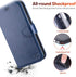OCASE iPhone 12/12 Pro Wallet Case - PU Leather Flip Case with Card Holders, RFID Blocking, Blue