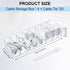 Tatuo 4 Pcs Plastic Cord Storage Organizer Box, Electronics Cable Charger Organizer with Removable Dividers (Clear)