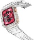 amBand Compatible for Apple Watch Band 45mm 44mm 42mm with Bumper Case, Crystal Cute Women Strap