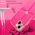 Teageo iPhone 13 Case for Women - Cute Love-Heart Bling Soft Silicone Cover, Shockproof, Hot Pink, Full Camera