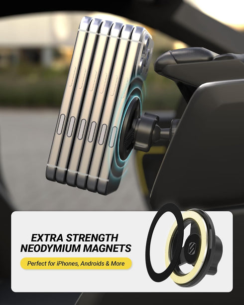 Scosche 360 17 16 15 14 13 12, MagSafe Car Mount Vent, Magnetic Phone Holder for Car with Strong Magnets and Secure
