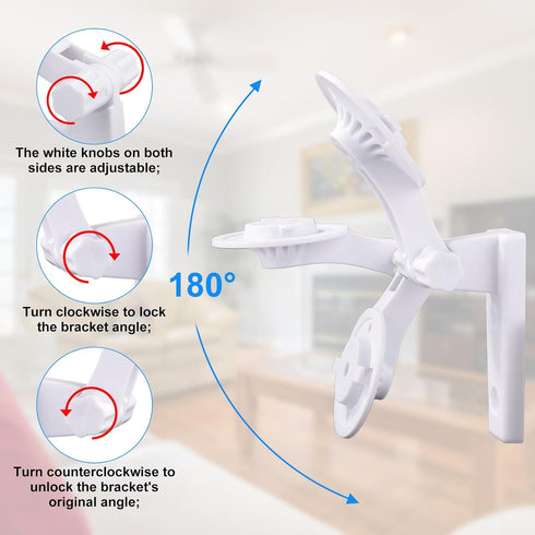 2pcs Camera Wall Mount Compatible with Reolink E1/E1 Pro, Adjustable Ceiling Camera Mount with 4 Rubber Plugs & Screws