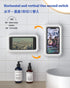 Waterproof Shower Phone Holder with 360° Rotation, Adjustable Angle, Wall Mounted for Bathroom Mirror Bathtub Kitchen,