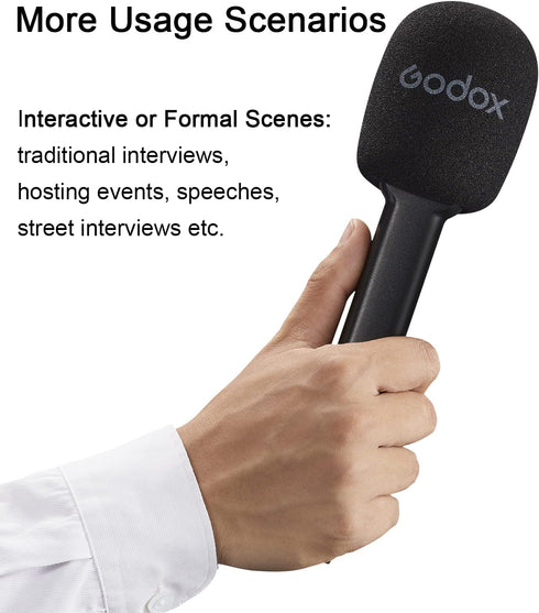 GODOX Handheld Adapter ML-H for MoveLink M1/M2 Wireless Microphone System, Mini Tripod Phone Holder Set
