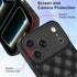 MOWIME 17 Magnetic for iPhone Pro Max Case with Finger Strap Kickstand, Compatible with Magsafe, Cute Checkered