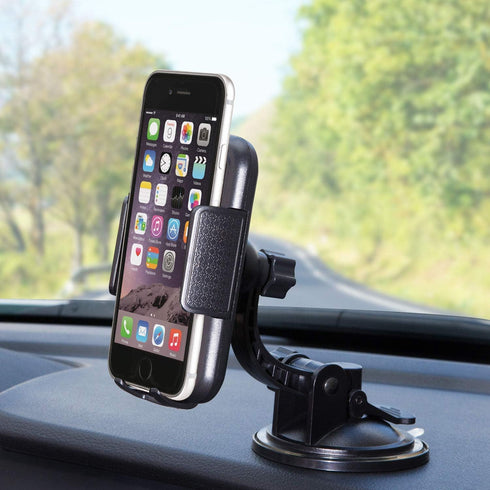 Bestrix Phone Car Holder for Dash & Windshield, Compatible with iPhone & Galaxy Smartphones