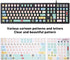Vikye 2PCS/Pack 84 108 Universal English Keyboard Stickers, Frosted Surface Replacement Mechanical Keyboard Keyboard