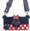 Cute for iPhone 14 Case, 3D Cartoon Camera Rotating Ring Grip Holder Kickstand Lanyard for iPhone 13, 14 - Red