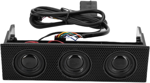 Heayzoki PC Front Panel Speaker Stereo Surround Computer Case Builtin Mic Loudspeaker 5.25in STW9005, PC Floppy Drive Front Panel Card Reader with Low Temperature Resistance