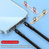 2 Pack 2 Metal Phone Tether Tabs for iPhone - Stainless Steel Phone Lanyard Patch with rings