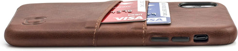 Dockem Wallet Case for iPhone X/XS, Built-in Metal Plate for Magnetic Mounting & 2 Credit Card Holders, (5.8" Exec M2,