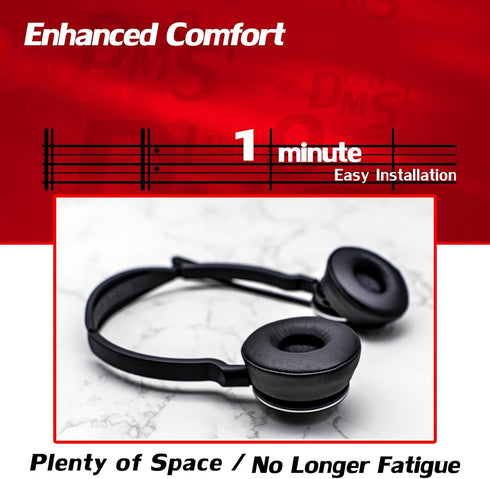 Engage 75 Replacement Ear Pads, Compatible with Engage 75 Headset - NOT for Engage 75 Convertible/Mono, Black