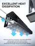 NODOCA No Drill Under Desk Cable Management Tray - 14'' Wire Organizer, Punch-Free Clamp, Black