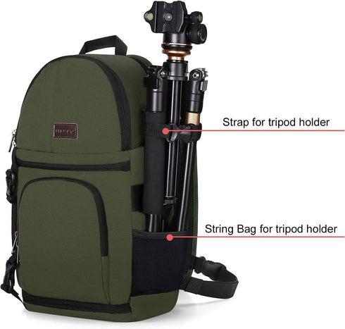 MOSISO Camera Sling Bag, Shockproof Photography Camera Backpack with Tripod Holder, Compatible with Canon/Nikon/Sony