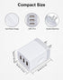 Wall Charger, USB Charger Adapter, 3.1A/3Pack Multi Port Fast Charging Station Power Charge Base Block Plug for iPhone