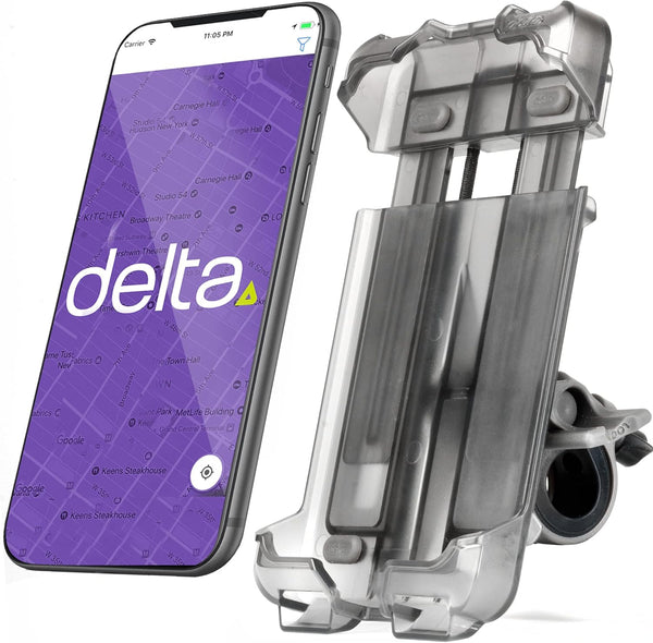 Delta Cycle Bicycle Phone Mount - Lockable Handlebar Holder Fits Any Phone Up to 3.5" x 7.8"