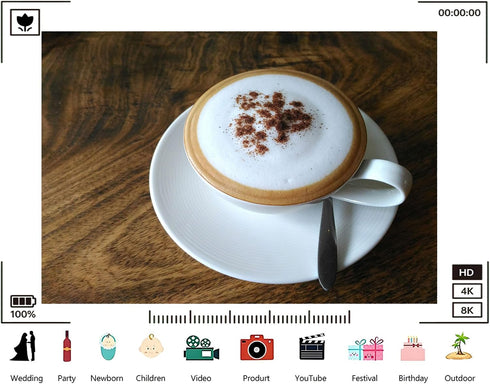 TryKid 10x8ft Cozy Cappuccino Coffee Backdrop Creamy Foam Cocoa Dusting Wooden Table Surface Photography Background