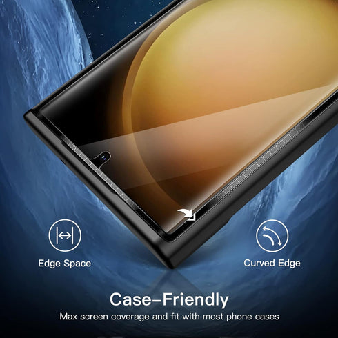 JETech Screen Protector for Samsung Galaxy S23 Ultra 5G 6.8-Inch, 2-Pack with Camera Lens Protector, HD Clear