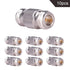 XRDS -RF 10PCS N-Female to N-Female Connector RF Coax Cable Adapter Barrel Connectors Double Female Plug