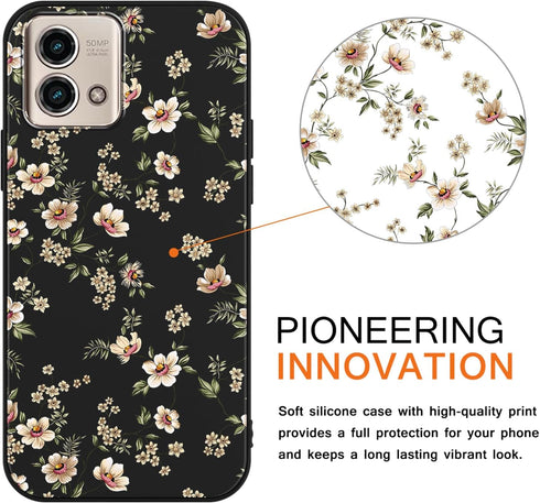 Zrutru 5G 2023 4G 6.6",White Floral Phone Case for Motorola Moto G Stylus Not Compatible with Flower Print Pattern