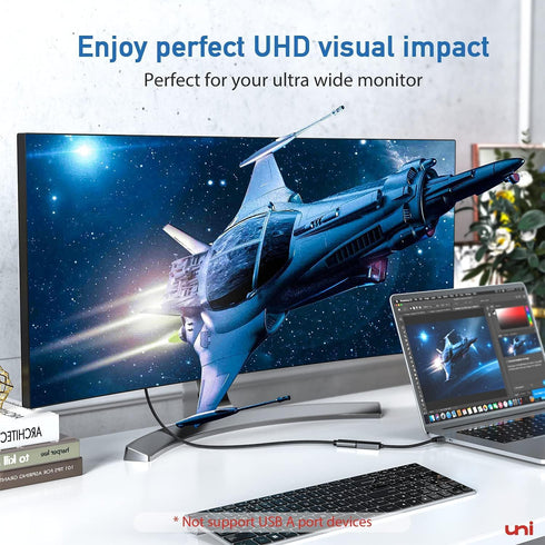uni USB C to HDMI Adapter 4K, High Speed HDMI to USB-C Converter for MacBook Pro/Air, iPhone 15 Pro/Max