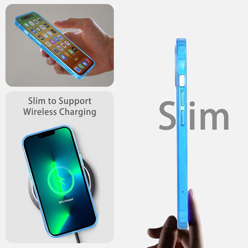 JJGoo Clear Case Compatible with iPhone 13 Pro Max, Transparent Shockproof Hard PC Back Protective Cover