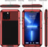 Lanhiem Metal Case for iPhone 13 Pro Max, Heavy Duty Shockproof Tough Rugged Case with Glass Screen Protector