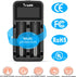 Snado Intelligent Charger - LCD Display Universal Smart Charger for Li-ion, Ni-MH/Ni-Cd Batteries (2 Slots)