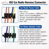 ISO Car Radio Wiring Harness Connector, Radio Power Speakers Adapter for Car Stereo, Replacement for Bluetooth Radio