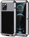 Lanhiem Metal Case for iPhone 12 Pro Max, Heavy Duty Shockproof Rugged Case with Built-in Glass Screen Protector