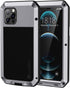 Lanhiem Metal Case for iPhone 12 Pro Max, Heavy Duty Shockproof Rugged Case with Built-in Glass Screen Protector