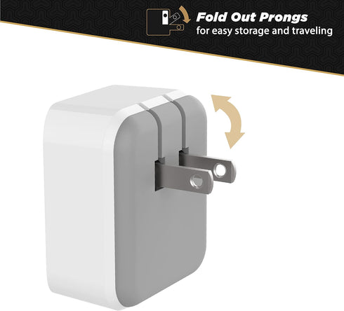 Scosche Powervolt 60W USB Type-C Wall Quick Charger HPDC60WT-SP Compatible with All Power Delivery Devices in White