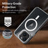 ESR iPhone 13/14 Case, Clear Magnetic Phone Case with Built-in Camera Ring Stand, Military-Grade Protection, Compatible