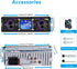 Dykucic MP3 7-Color Single Din Car Stereo with Touchscreen Bluetooth, Player Supports Steering Wheel Control, USB/SD/FM
