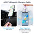 Magnetic Charging Cable 4 Pack (3.3ft/6.6ft/6.6ft/10ft), 540 Degree Rotating Magnetic Phone Charger Cable, 3 in 1 Nylon