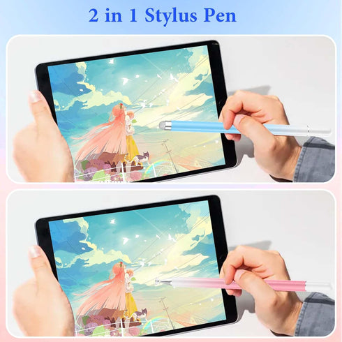 Stylus Pens for Touch Screens, Luntak 2 in 1 Magnetic Disc Stylus Pen for iPad with Magnetic Cap, Compatible with All
