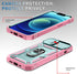 Case for iPhone 14, Shockproof Impact Resistant with Slide Lens Protective Cover, 6.1 inch (Pink Green)