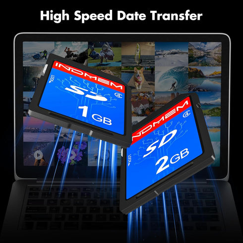 INDMEM SD Card 1GB + 2GB - Class 4 Flash Memory Card 2G SLC Standard Secure Digital Cards