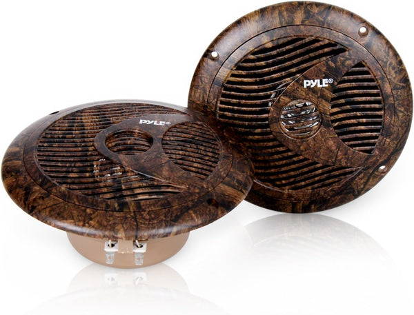 Pyle 6.5 Inch Marine Speakers - IP44 Waterproof Outdoor Audio Dual Stereo Sound System with 150 Watt Power