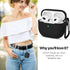 ATUAT Compatible with AirPods 3 Case, Protective Silicone Cover for 3rd Generation Case 2021, Wireless Charging - Black
