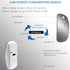 Wireless Bluetooth Mouse for MacBook Air, Mac Pro, iPad, PC, Mini Slim Silent Rechargeable Mouse (Gray)