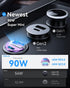 MRGLAS 90W USB C Car Charger, Super Mini Metal Fast Charging Adapter with PD+QC Dual Port for iPhone 15 14 Pro Max