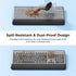 KOPJIPPOM 2.4GHz Silent Wireless Keyboard and Mouse Combo - Keyboard with Large Print Cover, Full-Sized Ergonomic