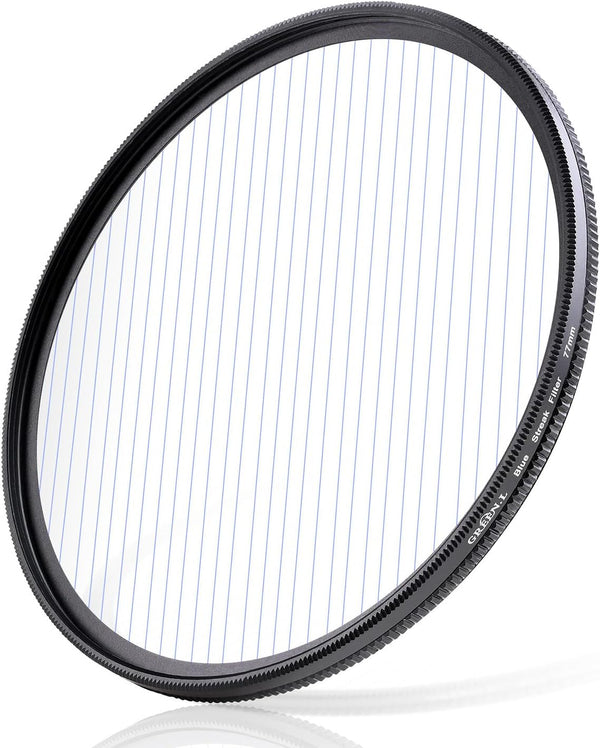 49mm Blue Streak Effect Filter, Premium Optical Glass 360 Rotatable Anamorphic Flare Special Effects Lens Filter