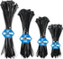 Zip Ties Assorted Sizes, RAZCC 400 Pack (8+12+14+18Inch) Black Cable Ties, Self-Locking