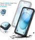 Lanhiem IP68 Waterproof Case for iPhone 15, Dustproof, Shockproof, Built-in Screen Protector, 6.1 inch, Black/Clear
